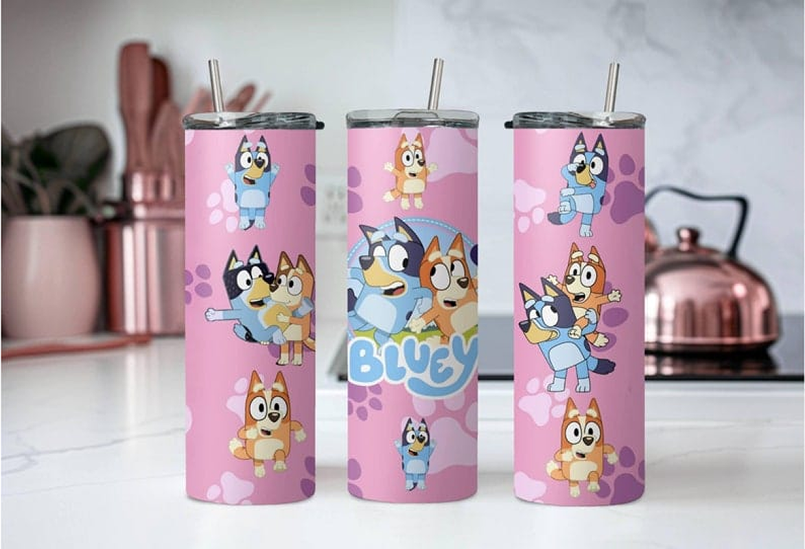 20 Oz tumbler bluey