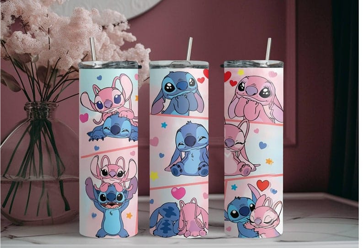20 Oz tumbler Angel y stitch