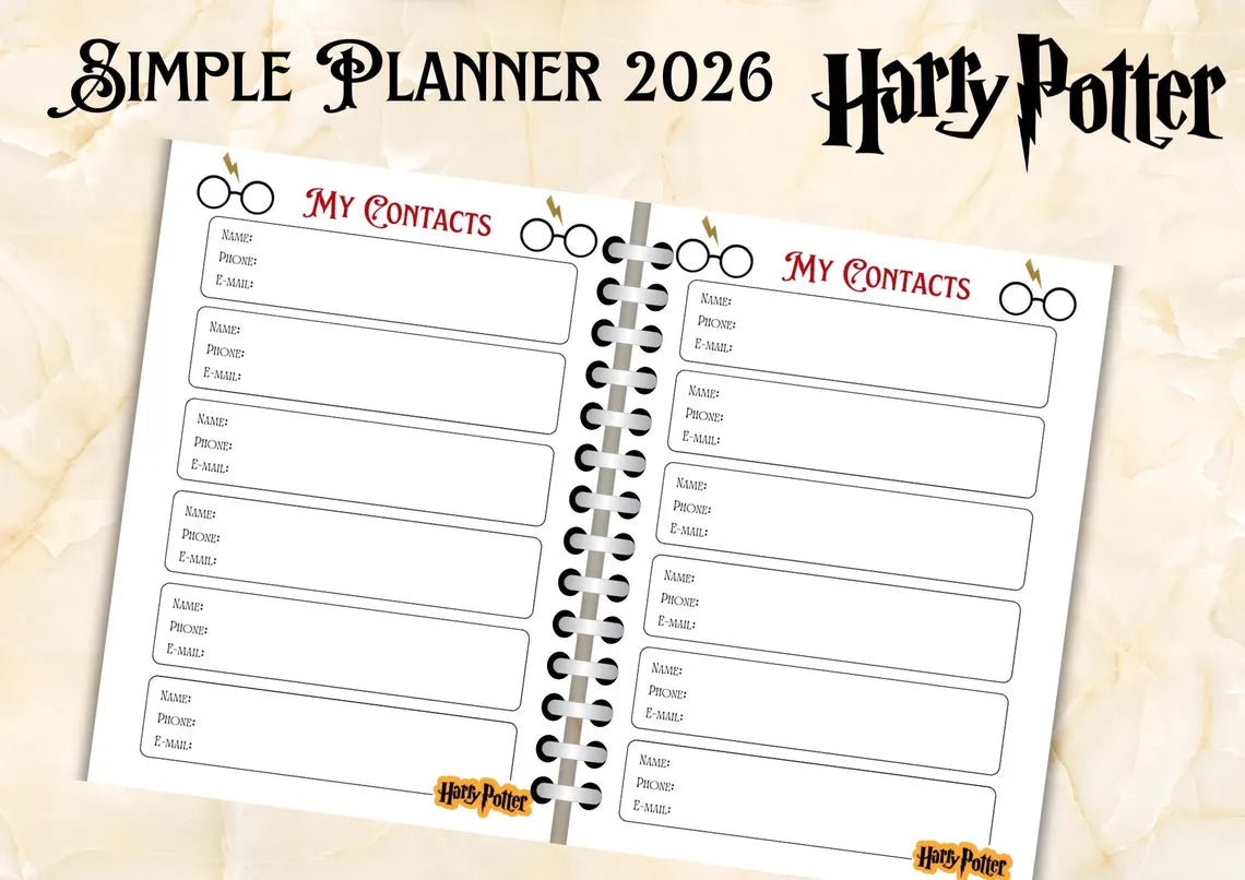 Planner Harry potter 2026